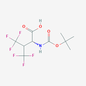 (2R)-2-{[(tert-butoxy)carbonyl]amino}-4,4,4-trifluoro-3-(trifluoromethyl)butanoic acid