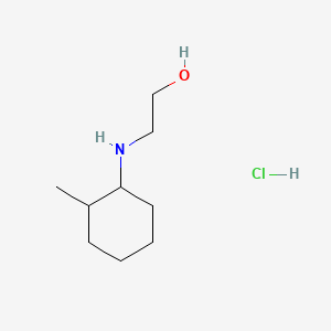 molecular formula C9H20ClNO B13489029 2-[(2-methylcyclohexyl)amino]ethan-1-ol hydrochloride, Mixture of diastereomers 