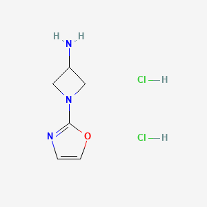 molecular formula C6H11Cl2N3O B13489043 1-(1,3-Oxazol-2-yl)azetidin-3-amine dihydrochloride 