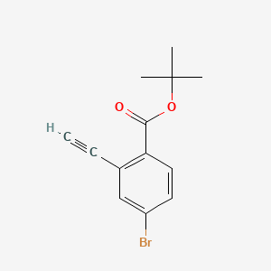 molecular formula C13H13BrO2 B13489108 Tert-butyl 4-bromo-2-ethynylbenzoate 