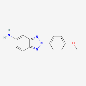 molecular formula C13H12N4O B1348911 5-氨基-2-(4-甲氧基苯基)-2H-苯并三唑 CAS No. 6659-92-3