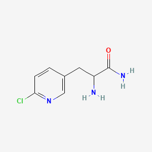 molecular formula C8H10ClN3O B13489118 2-Amino-3-(6-chloropyridin-3-yl)propanamide 