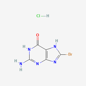 molecular formula C5H5BrClN5O B13489135 2-amino-8-bromo-6,9-dihydro-1H-purin-6-one hydrochloride 