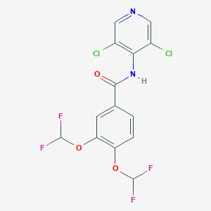 molecular formula C14H8Cl2F4N2O3 B134892 N-(3,5-二氯吡啶-4-基)-3,4-双(二氟甲氧基)苯甲酰胺 CAS No. 162401-30-1