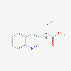 molecular formula C13H13NO2 B13489221 2-(Quinolin-3-yl)butanoic acid 