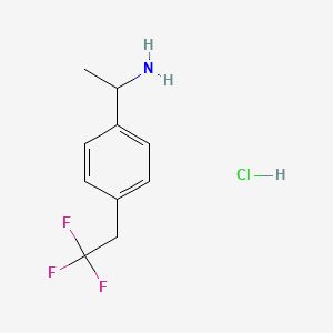 molecular formula C10H13ClF3N B13489284 1-[4-(2,2,2-Trifluoroethyl)phenyl]ethan-1-amine hydrochloride 