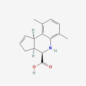 molecular formula C15H17NO2 B13489296 rac-(3aR,4S,9bS)-6,9-dimethyl-3H,3aH,4H,5H,9bH-cyclopenta[c]quinoline-4-carboxylic acid 