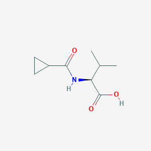 molecular formula C9H15NO3 B13489318 (S)-2-(cyclopropanecarboxamido)-3-methylbutanoic acid 