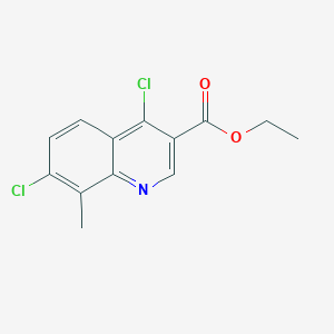 molecular formula C13H11Cl2NO2 B1348936 Ethyl 4,7-dichloro-8-methylquinoline-3-carboxylate CAS No. 58666-08-3