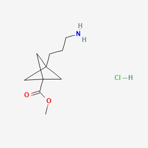 Methyl 3-(3-aminopropyl)bicyclo[1.1.1]pentane-1-carboxylate hydrochloride