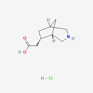 rac-2-[(1R,5R,6R)-3-azabicyclo[3.2.1]octan-6-yl]acetic acid hydrochloride