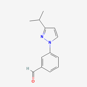 molecular formula C13H14N2O B13489393 3-(3-Isopropyl-1h-pyrazol-1-yl)benzaldehyde 