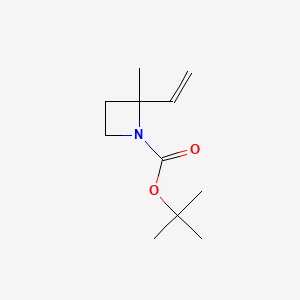 molecular formula C11H19NO2 B13489412 Tert-butyl 2-ethenyl-2-methylazetidine-1-carboxylate 