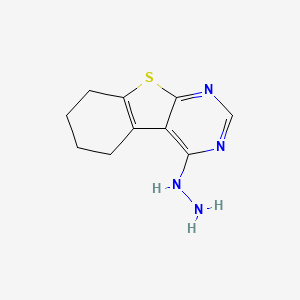 molecular formula C10H12N4S B1348944 4-肼基-5,6,7,8-四氢[1]苯并噻吩并[2,3-d]嘧啶 CAS No. 40106-45-4