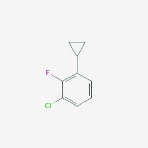 molecular formula C9H8ClF B13489444 1-Chloro-3-cyclopropyl-2-fluorobenzene 