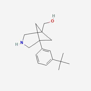 molecular formula C17H25NO B13489508 [5-(3-Tert-butylphenyl)-3-azabicyclo[3.1.1]heptan-1-yl]methanol 