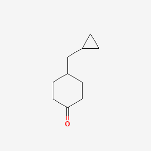 molecular formula C10H16O B13489516 4-(Cyclopropylmethyl)cyclohexan-1-one 