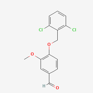 molecular formula C15H12Cl2O3 B1348952 4-[(2,6-二氯苄基)氧基]-3-甲氧基苯甲醛 CAS No. 529513-66-4
