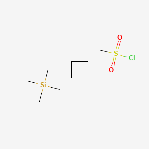 {3-[(Trimethylsilyl)methyl]cyclobutyl}methanesulfonyl chloride