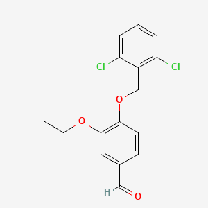 molecular formula C16H14Cl2O3 B1348953 4-[(2,6-Dichlorobenzyl)oxy]-3-ethoxybenzaldehyde CAS No. 568556-77-4