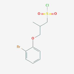 molecular formula C10H12BrClO3S B13489532 3-(2-Bromophenoxy)-2-methylpropane-1-sulfonyl chloride 