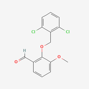 molecular formula C15H12Cl2O3 B1348954 2-[(2,6-Dichlorobenzyl)oxy]-3-methoxybenzaldehyde CAS No. 588713-62-6