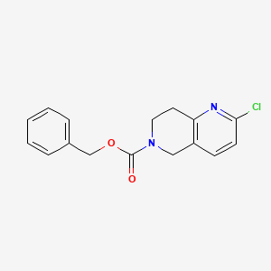 molecular formula C16H15ClN2O2 B13489547 Benzyl 2-chloro-7,8-dihydro-1,6-naphthyridine-6(5h)-carboxylate 