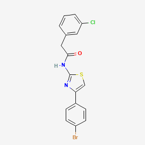 molecular formula C17H12BrClN2OS B13489566 N-[4-(4-bromophenyl)-1,3-thiazol-2-yl]-2-(3-chlorophenyl)acetamide 