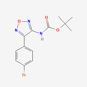 molecular formula C13H14BrN3O3 B13489573 Tert-butyl (4-(4-bromophenyl)-1,2,5-oxadiazol-3-yl)carbamate 