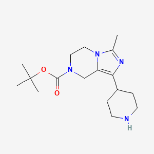 tert-butyl 3-methyl-1-(piperidin-4-yl)-5H,6H,7H,8H-imidazo[1,5-a]pyrazine-7-carboxylate