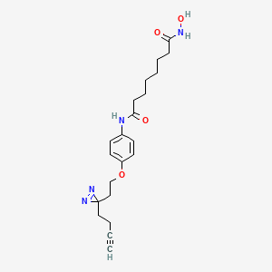 N'-(4-{2-[3-(but-3-yn-1-yl)-3H-diazirin-3-yl]ethoxy}phenyl)-N-hydroxyoctanediamide