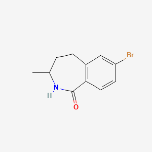 molecular formula C11H12BrNO B13489656 7-bromo-3-methyl-2,3,4,5-tetrahydro-1H-2-benzazepin-1-one 