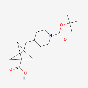 3-({1-[(Tert-butoxy)carbonyl]piperidin-4-yl}methyl)bicyclo[1.1.1]pentane-1-carboxylic acid