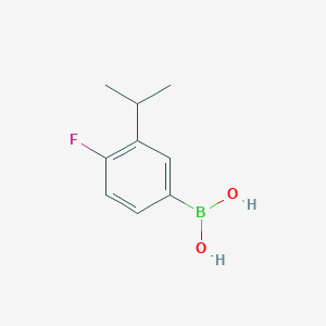 molecular formula C9H12BFO2 B13489689 (4-Fluoro-3-isopropylphenyl)boronic acid 