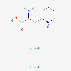 molecular formula C8H18Cl2N2O2 B13489702 (2S)-2-amino-3-(piperidin-2-yl)propanoic acid dihydrochloride 