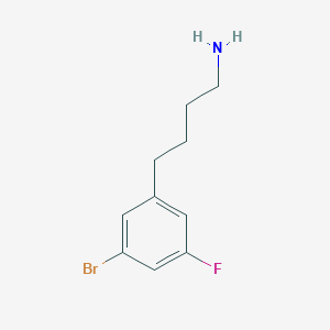 molecular formula C10H13BrFN B13489739 4-(3-Bromo-5-fluorophenyl)butan-1-amine 