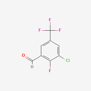 molecular formula C8H3ClF4O B1348975 3-Chloro-2-fluoro-5-(trifluoromethyl)benzaldehyde CAS No. 261763-02-4