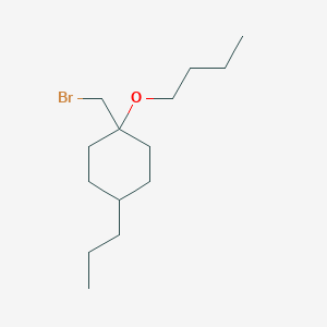 molecular formula C14H27BrO B13489761 1-(Bromomethyl)-1-butoxy-4-propylcyclohexane 