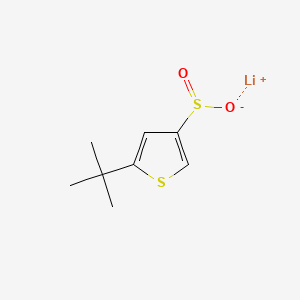 molecular formula C8H11LiO2S2 B13489777 Lithium(1+)5-tert-butylthiophene-3-sulfinate 