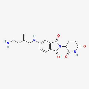 molecular formula C18H20N4O4 B13489800 5-[(4-Amino-2-methylene-butyl)amino]-2-(2,6-dioxo-3-piperidyl)isoindoline-1,3-dione 