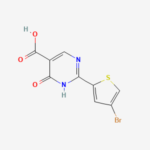 molecular formula C9H5BrN2O3S B13489879 2-(4-Bromothiophen-2-yl)-6-oxo-1,6-dihydropyrimidine-5-carboxylic acid 