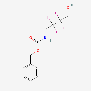 molecular formula C12H13F4NO3 B13489886 benzyl N-(2,2,3,3-tetrafluoro-4-hydroxybutyl)carbamate 