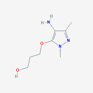 3-((4-Amino-1,3-dimethyl-1h-pyrazol-5-yl)oxy)propan-1-ol