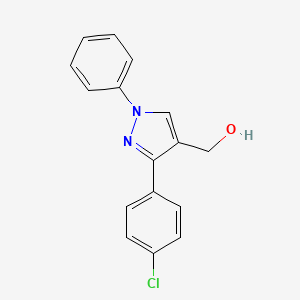 molecular formula C16H13ClN2O B1348997 3-(4-氯苯基)-1-苯基-1H-吡唑-4-甲醇 CAS No. 36640-39-8