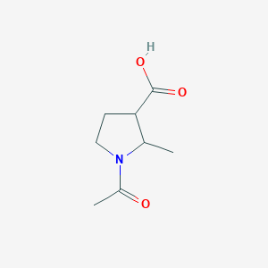 molecular formula C8H13NO3 B13489990 1-Acetyl-2-methylpyrrolidine-3-carboxylic acid 