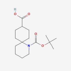 molecular formula C16H27NO4 B13490007 1-[(Tert-butoxy)carbonyl]-1-azaspiro[5.5]undecane-9-carboxylic acid CAS No. 2866323-45-5