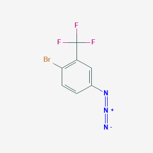 molecular formula C7H3BrF3N3 B13490058 4-Azido-1-bromo-2-(trifluoromethyl)benzene 