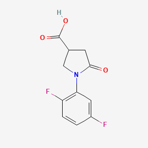 molecular formula C11H9F2NO3 B13490068 1-(2,5-Difluorophenyl)-5-oxopyrrolidine-3-carboxylic acid 