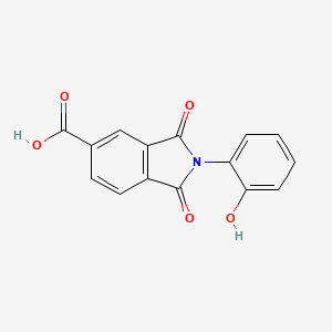 molecular formula C15H9NO5 B1349008 2-(2-羟基苯基)-1,3-二氧代间苯二甲酸-5-甲酸 CAS No. 312746-96-6