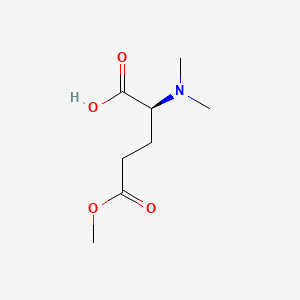 molecular formula C8H15NO4 B13490082 (2S)-2-(dimethylamino)-5-methoxy-5-oxopentanoic acid 